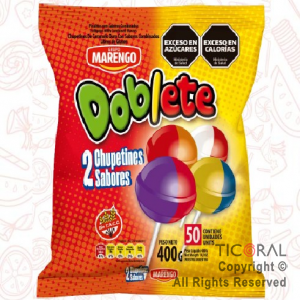 GOLO CHUPETIN DOBLETE FRUTAL X 50 unidades 400 GR x 1